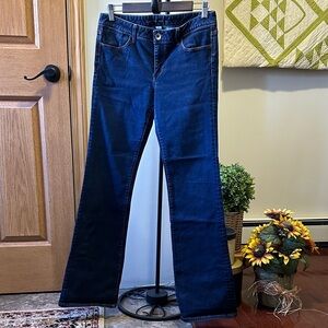 Banana Republic Dark Blue Boot Cut Jeans inseam 32” size 28